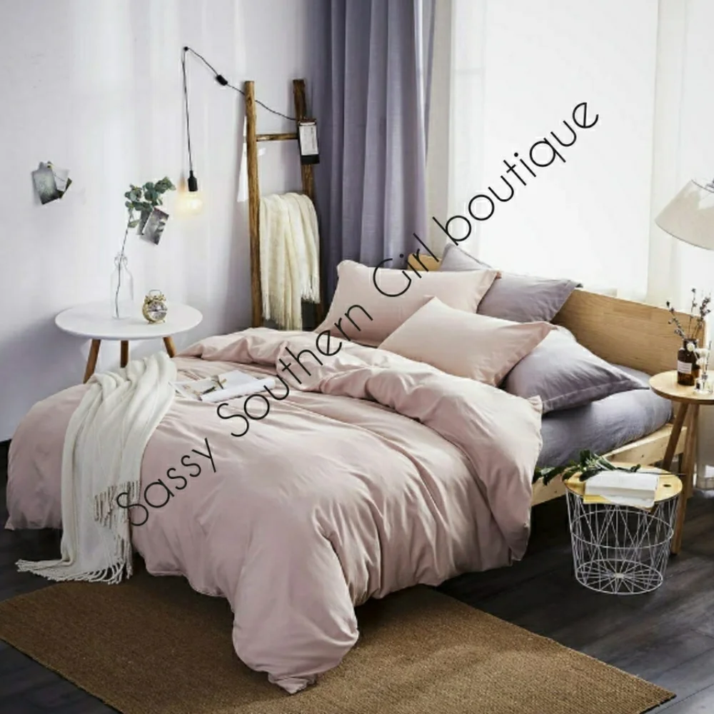 ⭐🆕Mocha Pink King Duvet Cover set